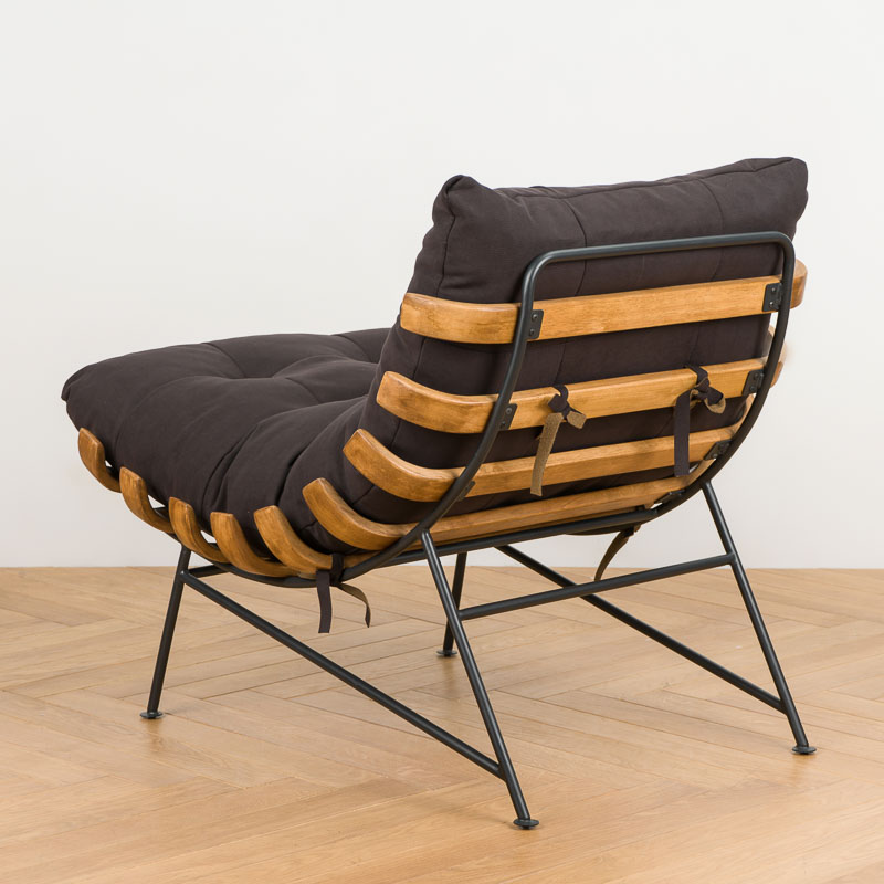 Capri Armchair, Black Matt Metal RM полиэстер Black Tech