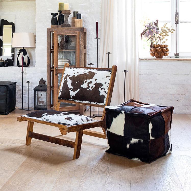 Marceau Footstool шкура Brown Cowskin